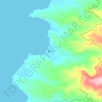 Mappa topografica Hamlet, altitudine, rilievo
