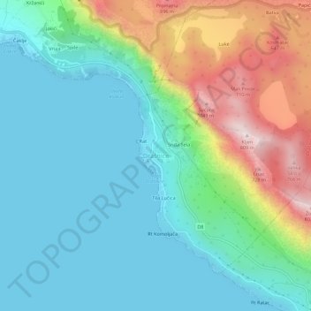 Mappa topografica Drašnice, altitudine, rilievo