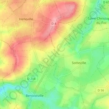 Mappa topografica La Motterie, altitudine, rilievo