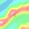 Mappa topografica Hjelmen, altitudine, rilievo