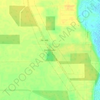 Mappa topografica South Dayton, altitudine, rilievo