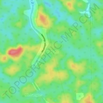 Mappa topografica Bénebalot, altitudine, rilievo