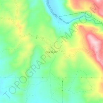 Mappa topografica Rodeador, altitudine, rilievo