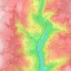Mappa topografica Génissiat, altitudine, rilievo