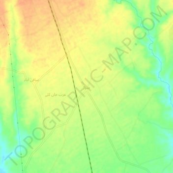 Mappa topografica Jewar, altitudine, rilievo