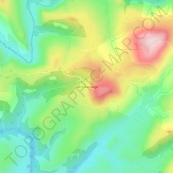 Mappa topografica Serra Rabungo, altitudine, rilievo