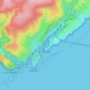 Mappa topografica Calanque de Port-Miou, altitudine, rilievo
