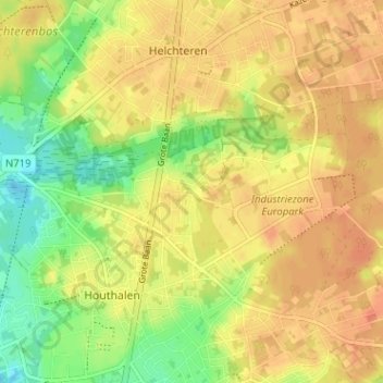 Mappa topografica Laak, altitudine, rilievo
