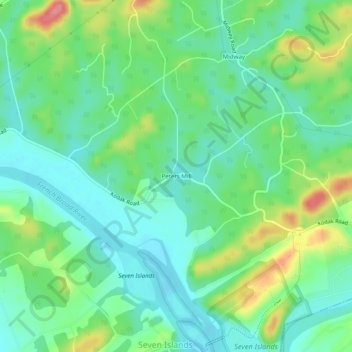 Mappa topografica Peters Mill, altitudine, rilievo