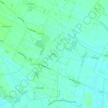 Mappa topografica Bosco, altitudine, rilievo