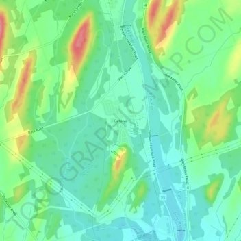 Mappa topografica Batawa, altitudine, rilievo