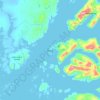 Mappa topografica Nuuk, altitudine, rilievo