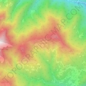 Mappa topografica Alpe Camasca, altitudine, rilievo