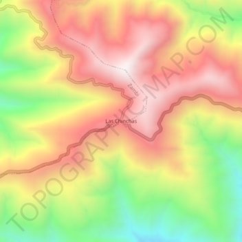 Mappa topografica Las Chinchas, altitudine, rilievo