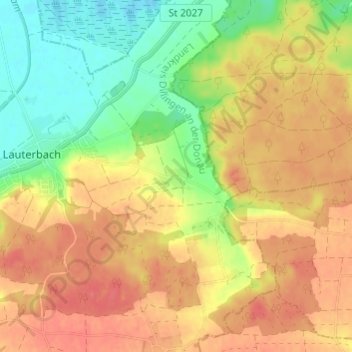 Mappa topografica Illemad, altitudine, rilievo