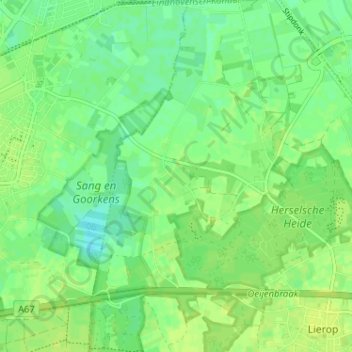 Mappa topografica Winkelstraat, altitudine, rilievo