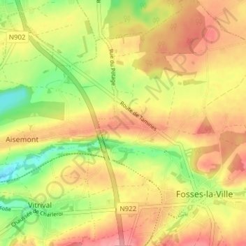Mappa topografica Névremont, altitudine, rilievo
