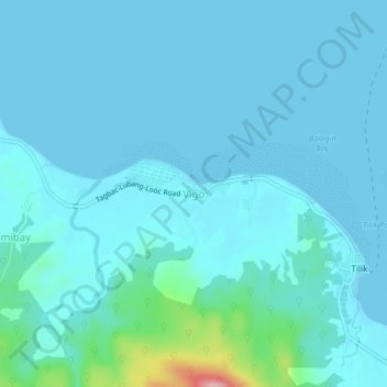 Mappa topografica Vigo, altitudine, rilievo