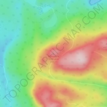 Mappa topografica Montagne du Diable, altitudine, rilievo