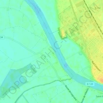 Mappa topografica Dades, altitudine, rilievo