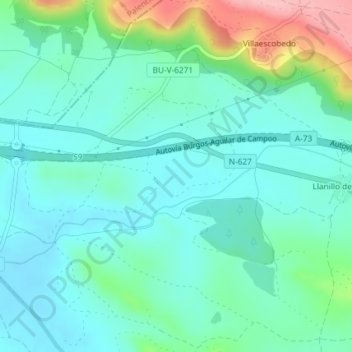 Mappa topografica Las Nievas, altitudine, rilievo