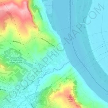 Mappa topografica Винча, altitudine, rilievo