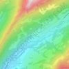 Mappa topografica Le Crépon, altitudine, rilievo