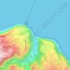 Mappa topografica Calhau São Jorge, altitudine, rilievo