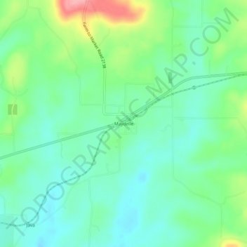 Mappa topografica Maydelle, altitudine, rilievo