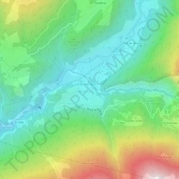 Mappa topografica Le Bossate, altitudine, rilievo