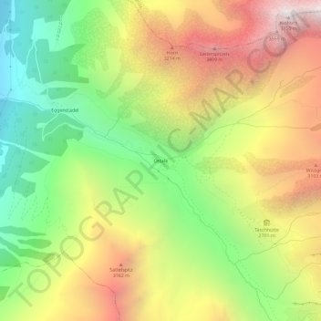 Mappa topografica Ottafe, altitudine, rilievo