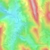Mappa topografica Sauzet, altitudine, rilievo