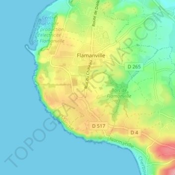 Mappa topografica Hameau Viel, altitudine, rilievo