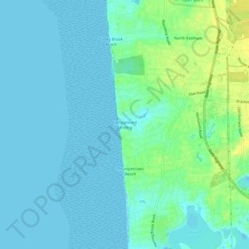 Mappa topografica Campground Landing, altitudine, rilievo