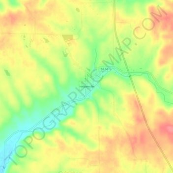 Mappa topografica Heltonville, altitudine, rilievo