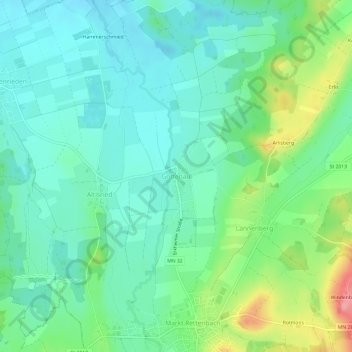 Mappa topografica Gottenau, altitudine, rilievo