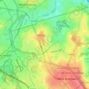 Mappa topografica Black Lake, altitudine, rilievo