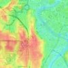 Mappa topografica Gianicolo, altitudine, rilievo