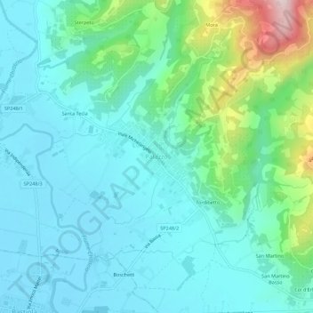Mappa topografica Palazzo, altitudine, rilievo