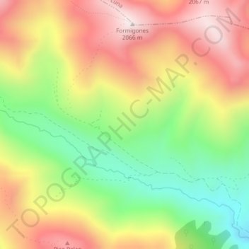 Mappa topografica La Fana, altitudine, rilievo