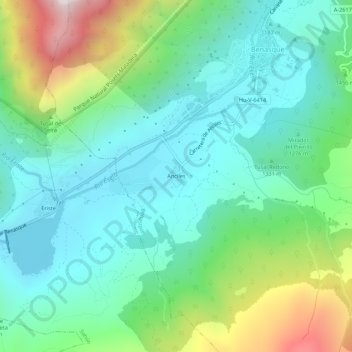 Mappa topografica Anciles, altitudine, rilievo