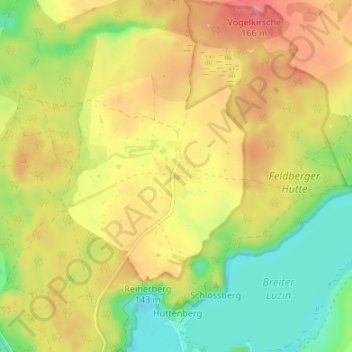 Mappa topografica Schlicht, altitudine, rilievo