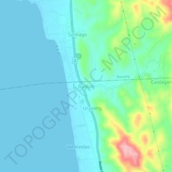 Mappa topografica Bagbag, altitudine, rilievo