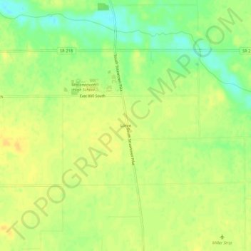 Mappa topografica Loree, altitudine, rilievo