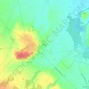 Mappa topografica Château, altitudine, rilievo