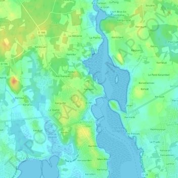 Mappa topografica Kerisper, altitudine, rilievo