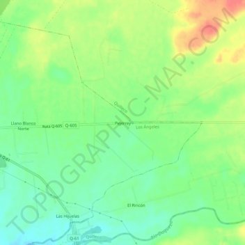 Mappa topografica Pejerrey, altitudine, rilievo