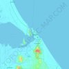 Mappa topografica Songkhla, altitudine, rilievo