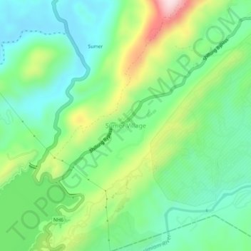 Mappa topografica Sumer Village, altitudine, rilievo