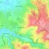 Mappa topografica Aubin, altitudine, rilievo